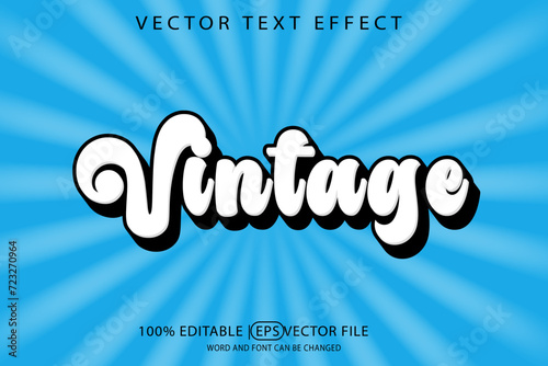 Vintage title background Editable text effect, 3d text template,