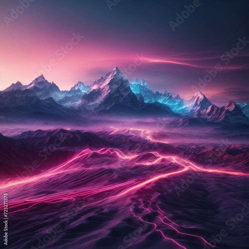 Surreal Mountains and Illuminated Trajectories
