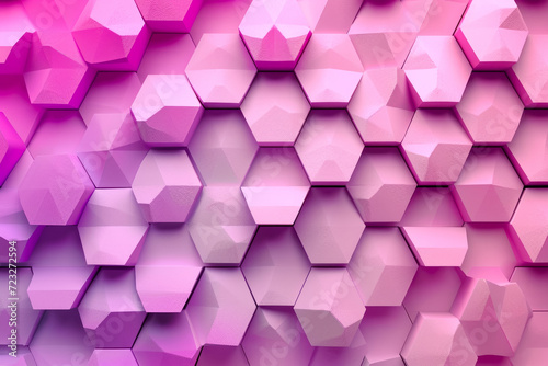 background with a pattern of overlapping hexagons in shades of pink and purple