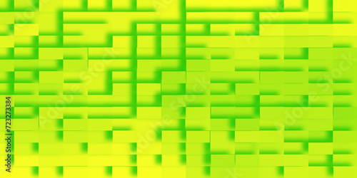 Abstract Green Squares geometric pattern on Green Background, extrude style 3D geometric abstract green background, Modern seamless Successful Technology Startup background with cubes.	