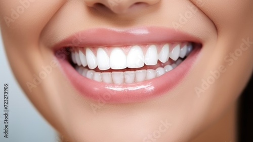 Radiant White Teeth Smile of a Woman - A Closeup Symbolizing Dental Health and Oral Care  Result