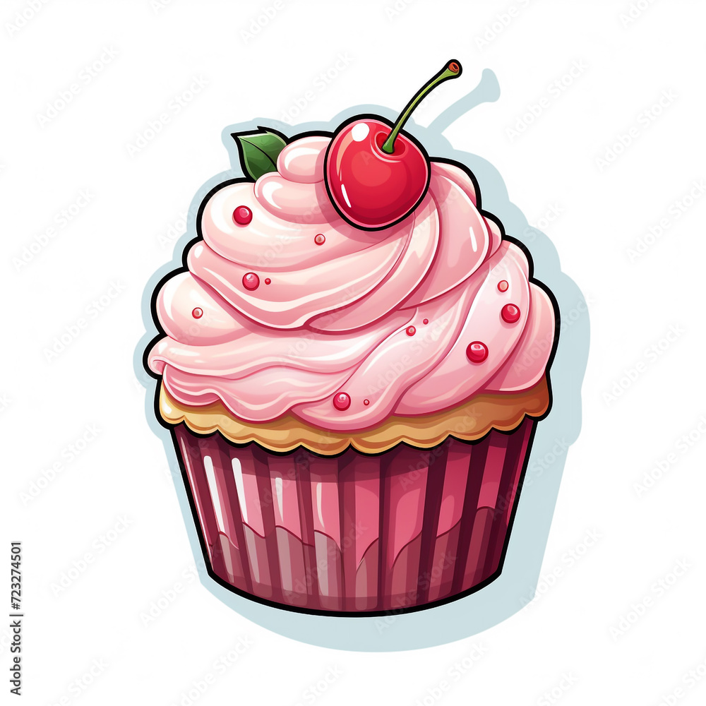 A Cup Cake Sticker A Cup Cake Sticker