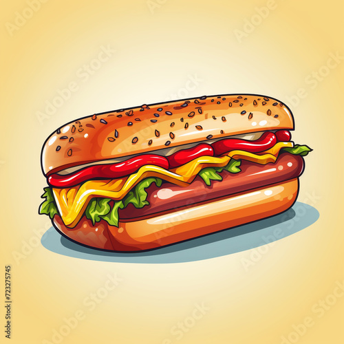 A Hot Dog Sticker