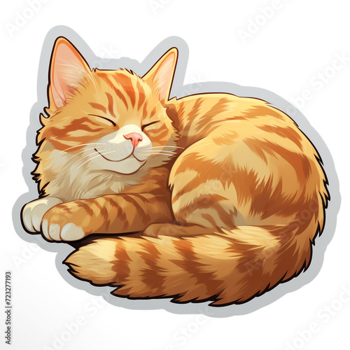 A Sleeping Cat - A peaceful cat sleeping with i 2e0f9099