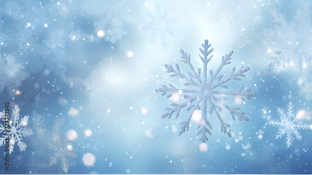 Snowflake background, snowflake border, winter holiday background, soft colors and dreamy atmosphere Snowflake background, snowflake border, winter holiday background, soft colors and dreamy atmosphere