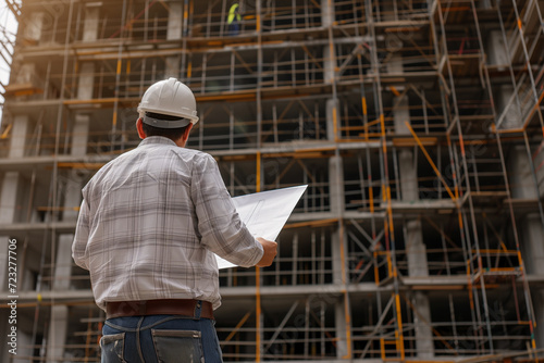 construction worker in warehouse