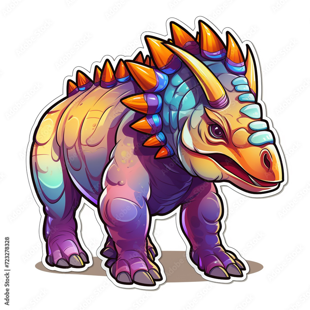 Fototapeta premium A Triceratops Sticker