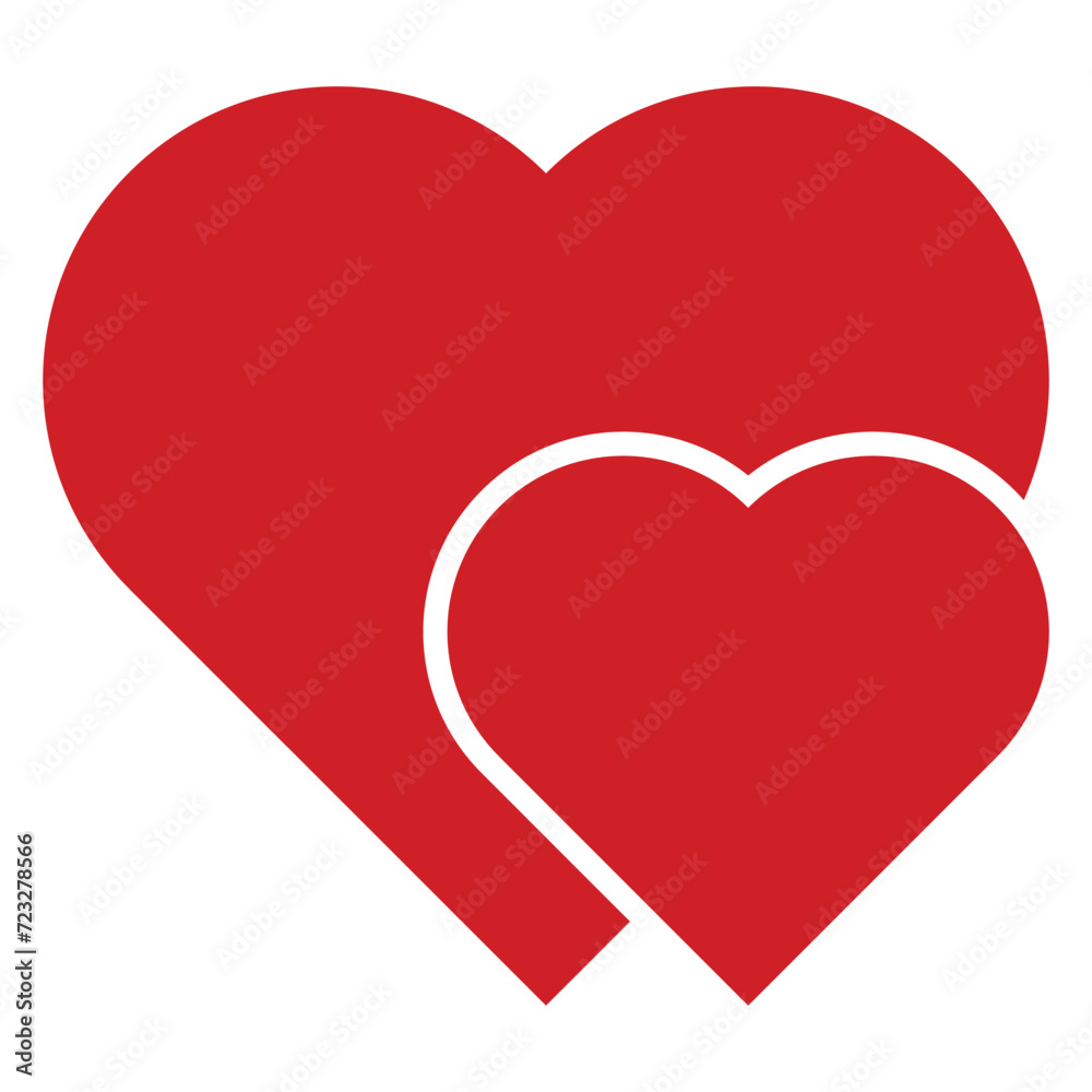 Heart, love, romance or valentine's day red vector icon for apps and websites Heart, love, romance or valentine's day red vector icon for apps and websites