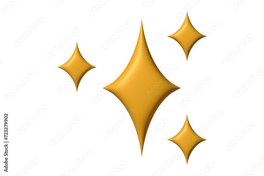 3D Gold star sparkle emoji. Cute shiny star shaped object. Festive decoration twinkling stars. 3D Gold star sparkle emoji. Cute shiny star shaped object. Festive decoration twinkling stars.