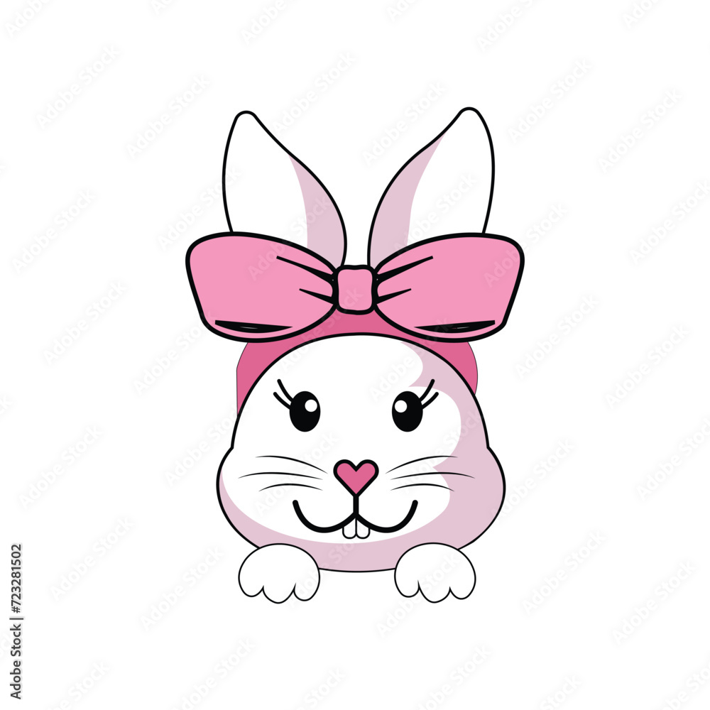 Obraz premium Bunny character, Bunny cartoon, cute Bunny, Rabbit cartoon