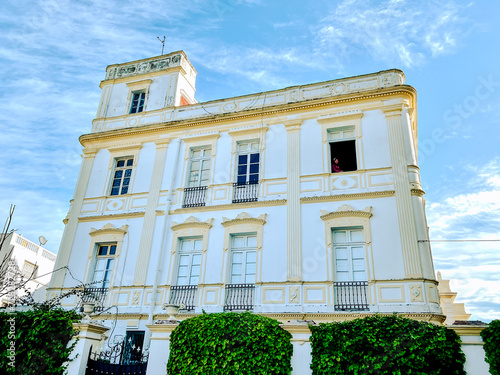 Tangier, Morocco - December 29, 2023: Streetscapes and building facades in Tangier, Morocco
 photo