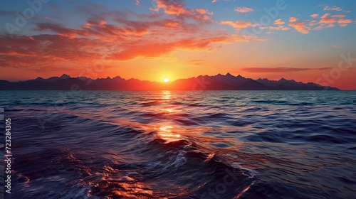 Beautiful cloudscape over the sea  sunrise shot