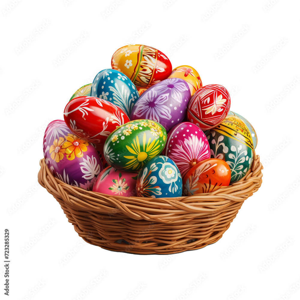 Easter eggs basket Easter eggs basket