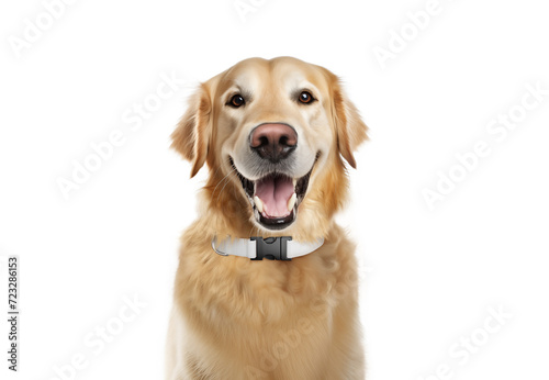 Blank white collar wearing on dog mockup, generated with ai