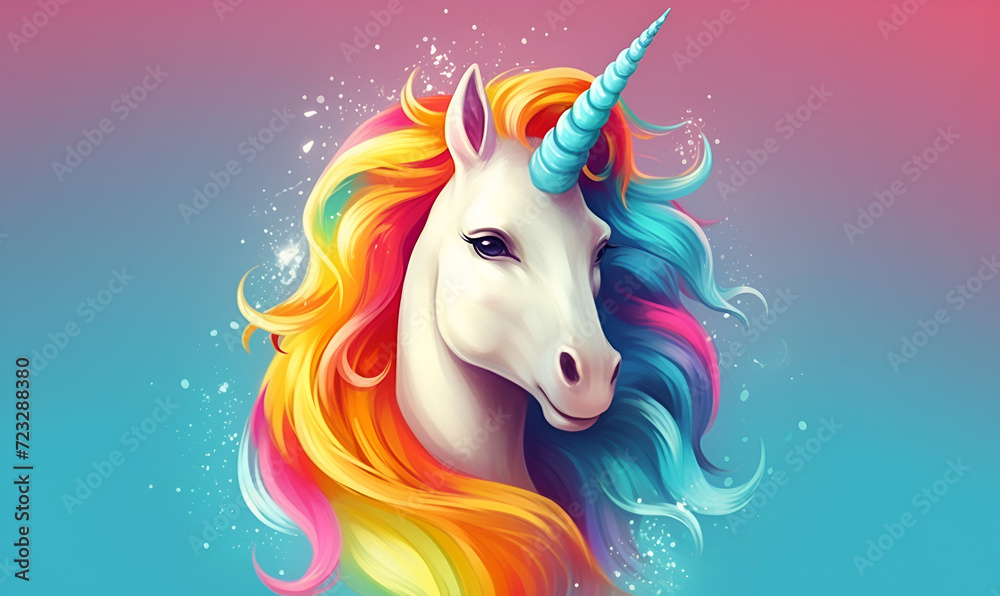 Beautiful Unicorn Design, Perfect for your Project or Wallpaper, Ai Generative Beautiful Unicorn Design, Perfect for your Project or Wallpaper, Ai Generative