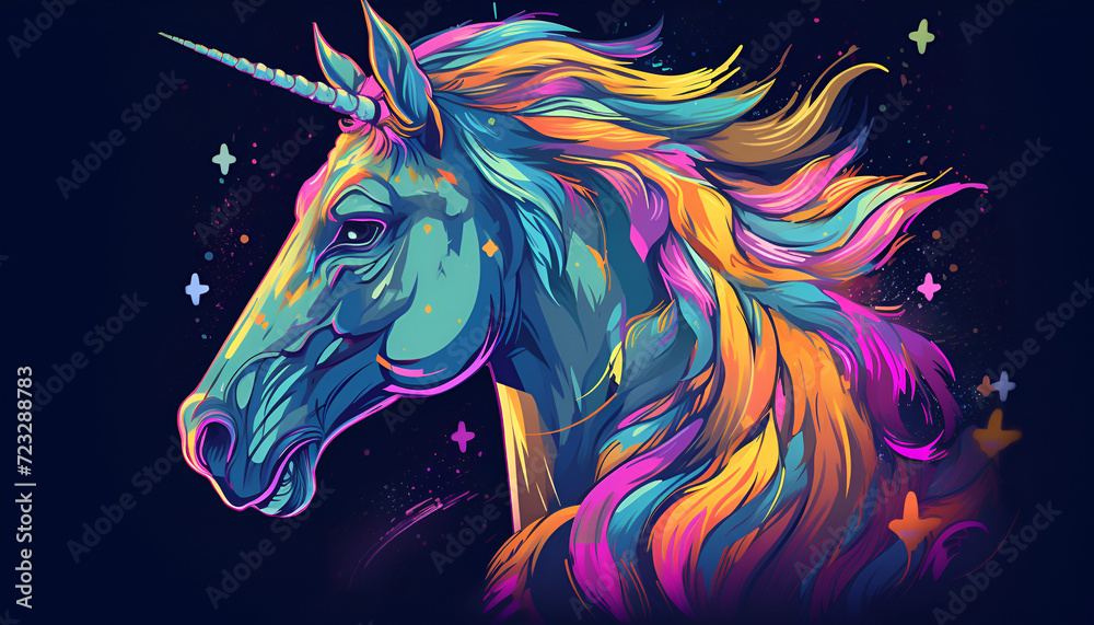 Beautiful Unicorn Design, Perfect for your Project or Wallpaper, Ai Generative Beautiful Unicorn Design, Perfect for your Project or Wallpaper, Ai Generative