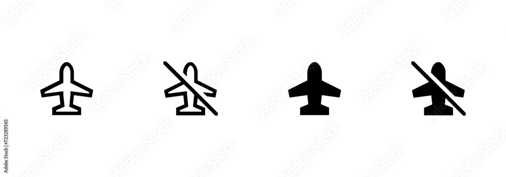 Airplane mode icon. flight mode and silent mode icon symbol modern simple vector icon for website design, mobile app, ui ux. Vector Illustration Airplane mode icon. flight mode and silent mode icon symbol modern simple vector icon for website design, mobile app, ui ux. Vector Illustration