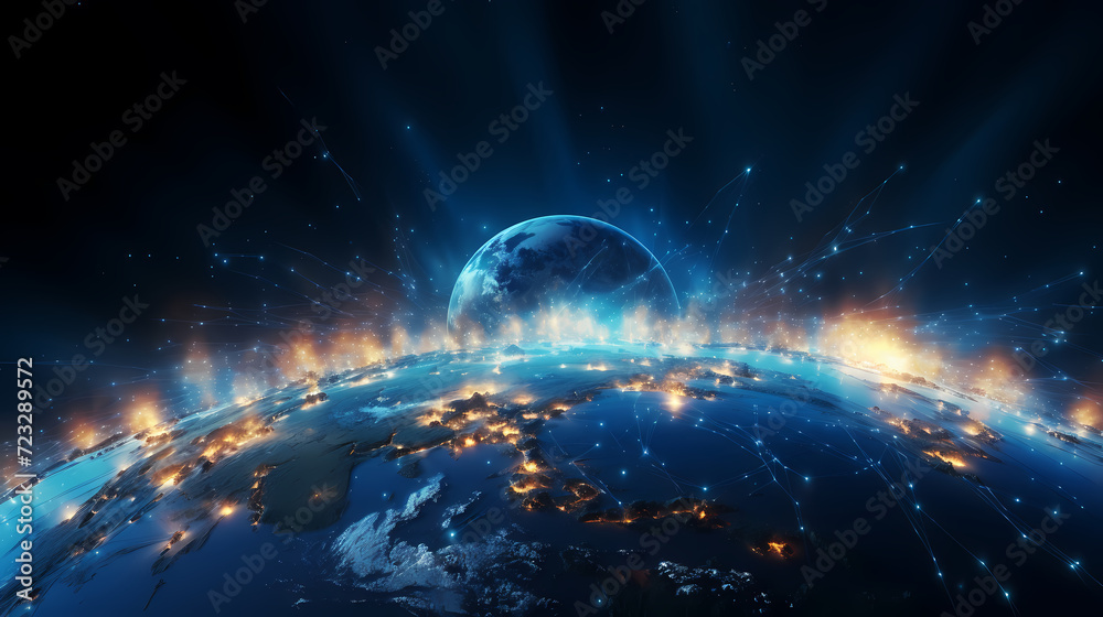 Fototapeta premium Admire our beautiful Earth from the vastness of space