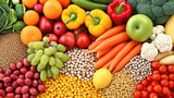 Colorful Assortment of Vegetables and Legumes
