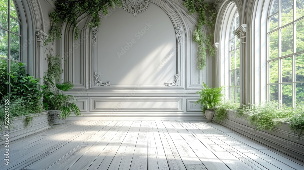 A grand and opulent hall boasting classic architecture A grand and opulent hall boasting classic architecture