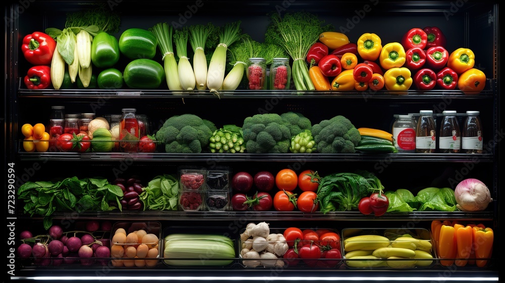 Different varieties of fresh vegetables in local markets, super shops. AI Generated Pro Photo