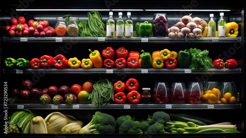 Different varieties of fresh vegetables in local markets, super shops. AI Generated Pro Photo