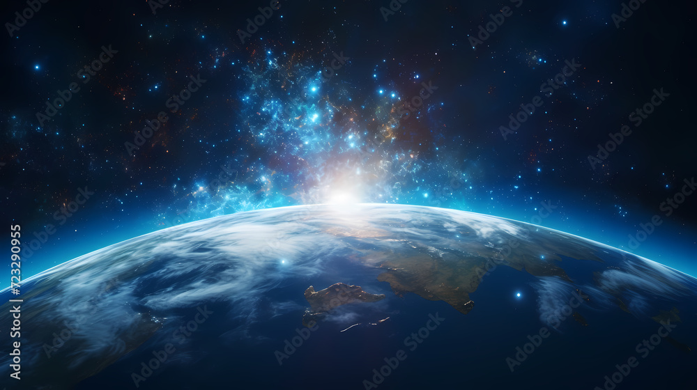 Fototapeta premium Admire our beautiful Earth from the vastness of space