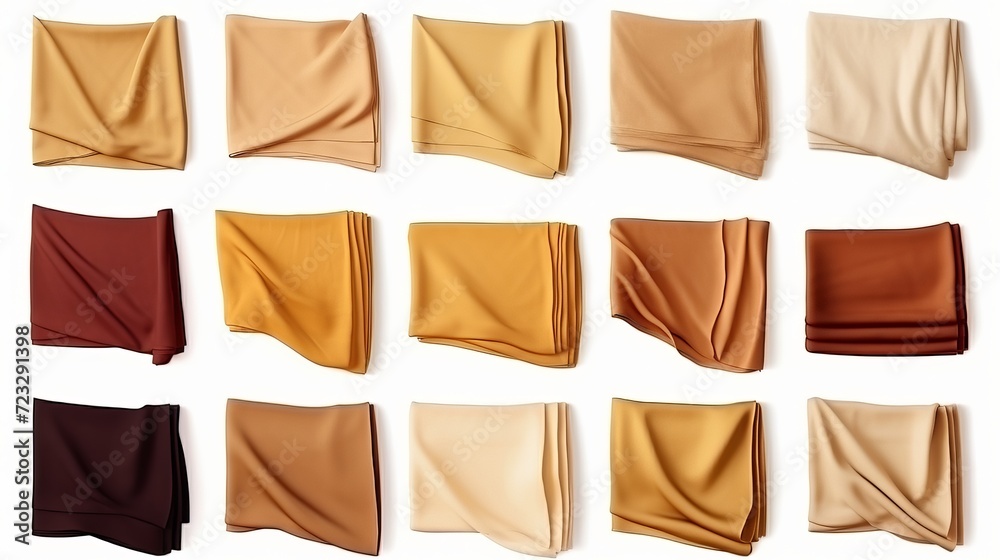 A set of different cloth on white background A set of different cloth on white background