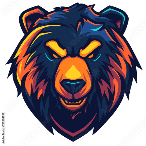 Wallpaper Mural Esport vector logo bear, icon, vector, sticker, head, sign, grizzly Torontodigital.ca