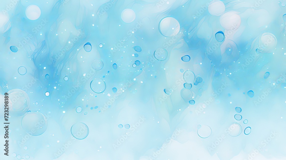 Blue bubble painting background diy style