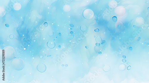 Blue bubble painting background diy style