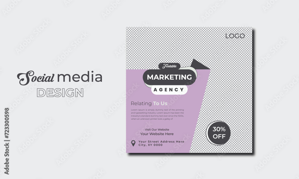 Fototapeta premium Social media design template