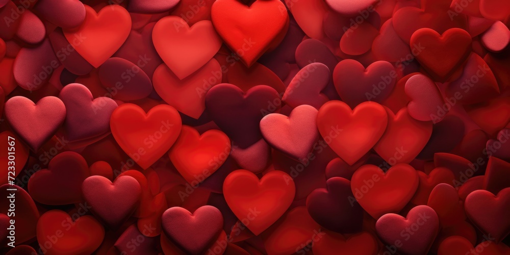 A collection of red and pink hearts. Perfect for Valentine's Day or any love-themed projects