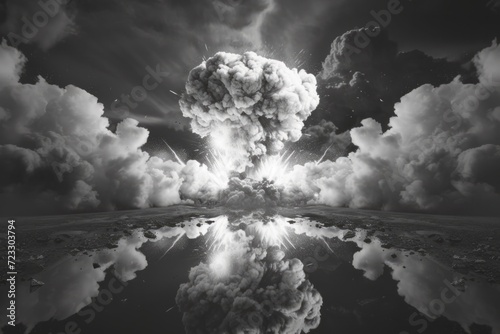 Powerful Nuclear Detonation Captured In Perfectly Symmetrical Monochrome Image