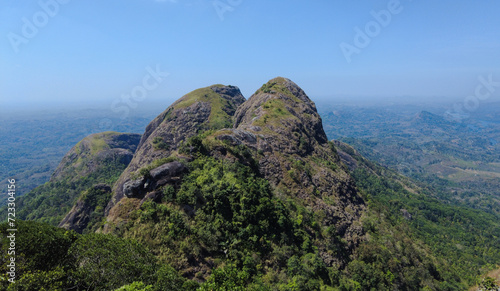 View of the mountains in the morning, Western ghats mountain range, Kerala 
