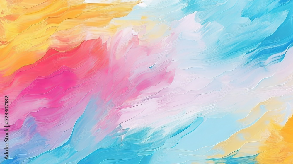 Colorful acrylic brush stroke texture background wallpaper