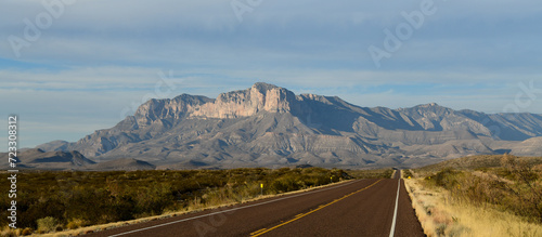 Bild auf Leinwand Views from the road to Guadalupe Mountains National Park