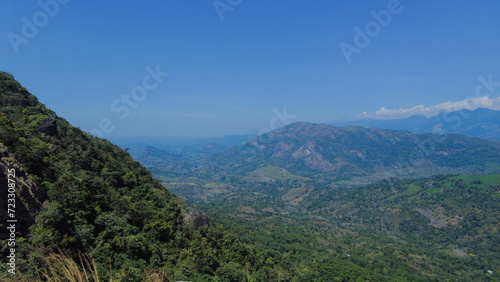 View of the mountains in the morning, Western ghats mountain range, Kerala 