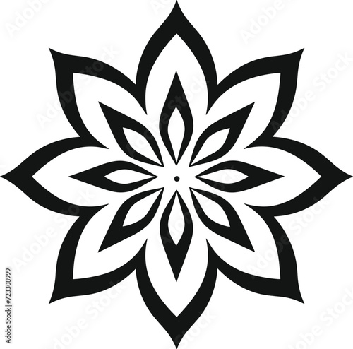 Decorative Yoga Lotus Vector Emblem © StockGeniusPro