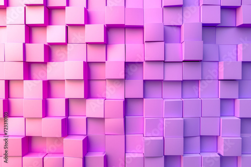 Create a pattern of squares with a gradient of purple and pink colors