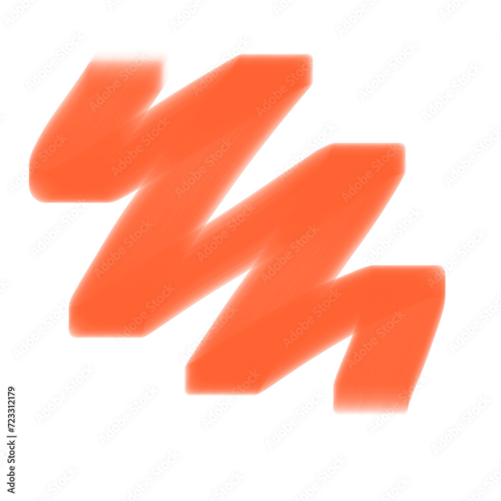 Obraz premium Orange marker pen line
