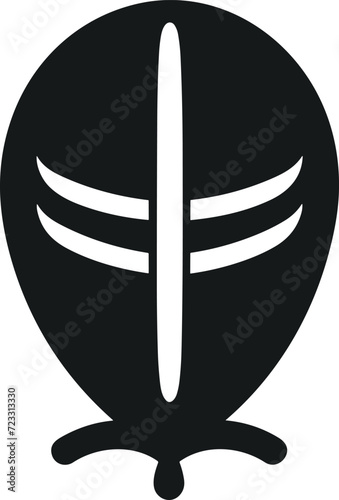 Modern Fencing Mask Vector Graphic