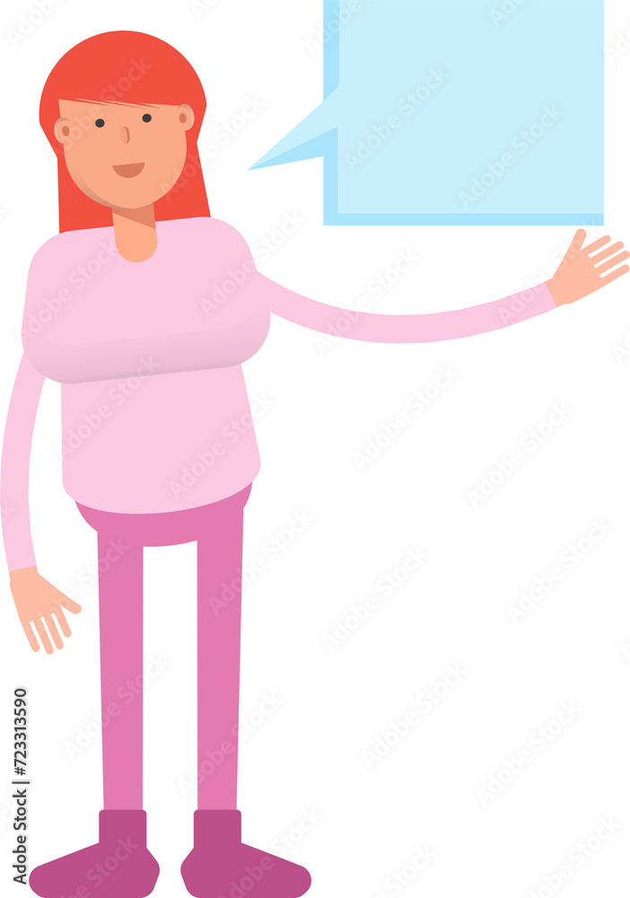Woman Character and Speech Bubble
Woman Character and Speech Bubble
