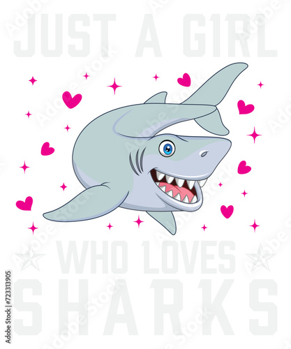 Just A Girl Who loves Sharks Svg Design
These file sets can be used for a wide variety of items: t-shirt design, coffee mug design, stickers,
custom tumblers, custom hats, printables, print-on-demand,