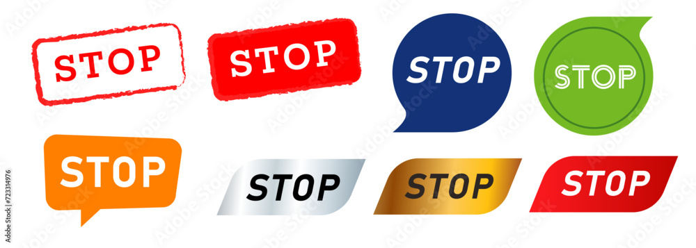stop text stamp label sticker and speech bubble warning attention prohibited information stop text stamp label sticker and speech bubble warning attention prohibited information