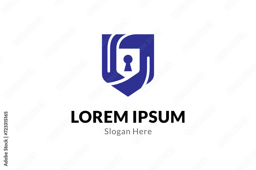 security shield lock flat logo icon design template vector security shield lock flat logo icon design template vector