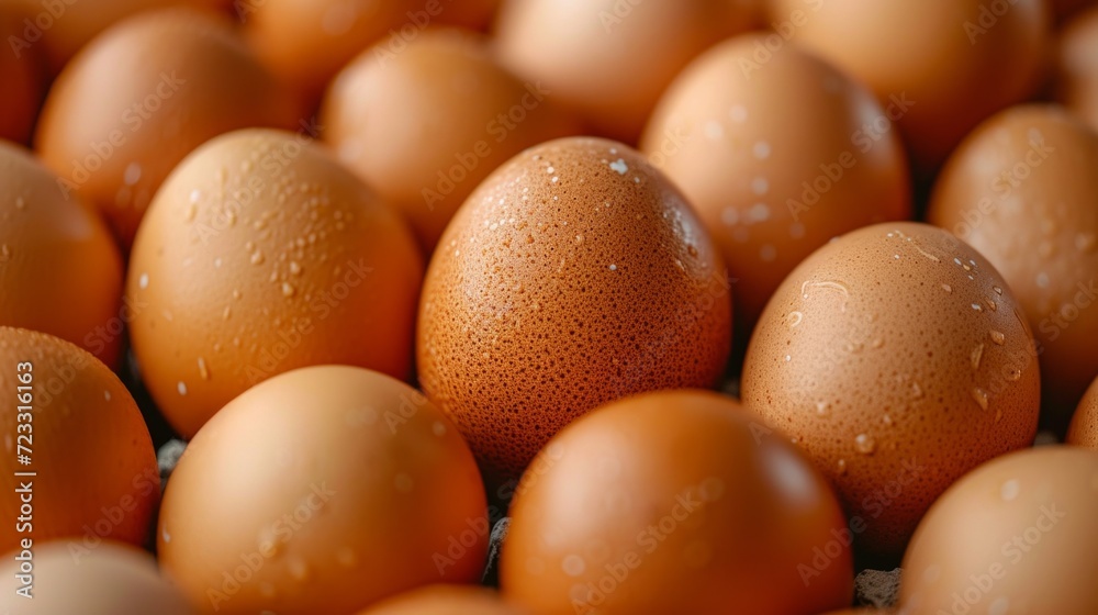 Background of brown chicken eggs Background of brown chicken eggs