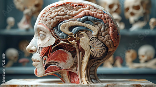 anatomy of the human brain (inaccurate ai)