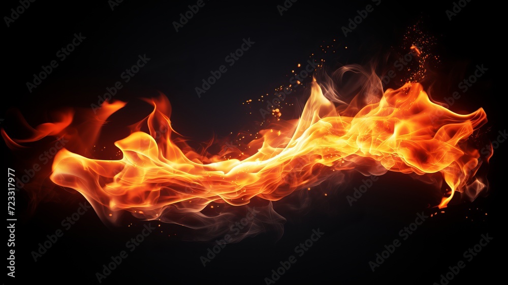 Glowing fire flame Glowing fire flame