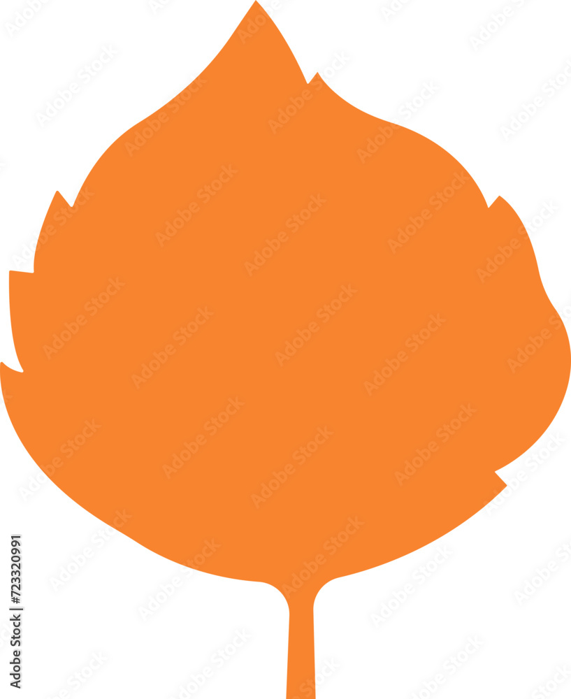 Fall leaves icon in flat style. isolated on transparent background. Various fallen leaves autumn concept. Maple tree leaf. Seasonal holiday thanksgiving greeting card. vector for apps website